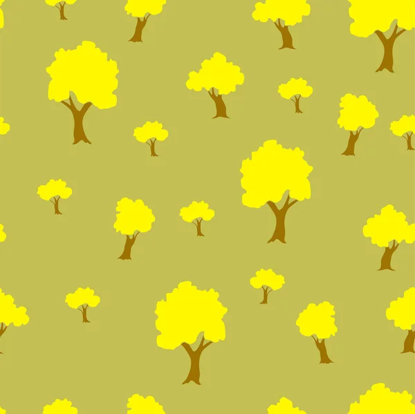 Seamless trees plants pattern — Stock fotografie