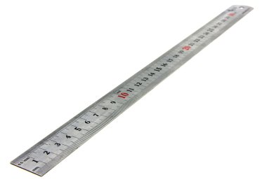 Isolated with metal ruler clipart