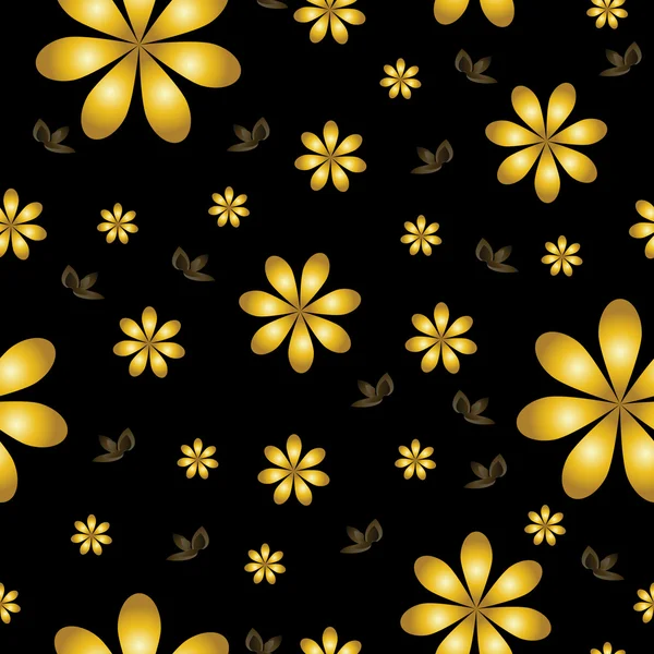 Floral wallpaper with set of different flowers. — Stock Photo, Image