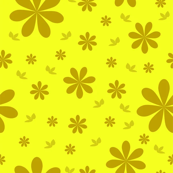Bloemen wallpaper met set van verschillende bloemen. — Stockfoto
