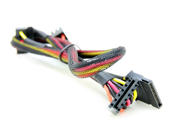 Jednotka pevného disku napájecí kabely s elektronickým kabelem — Stock fotografie