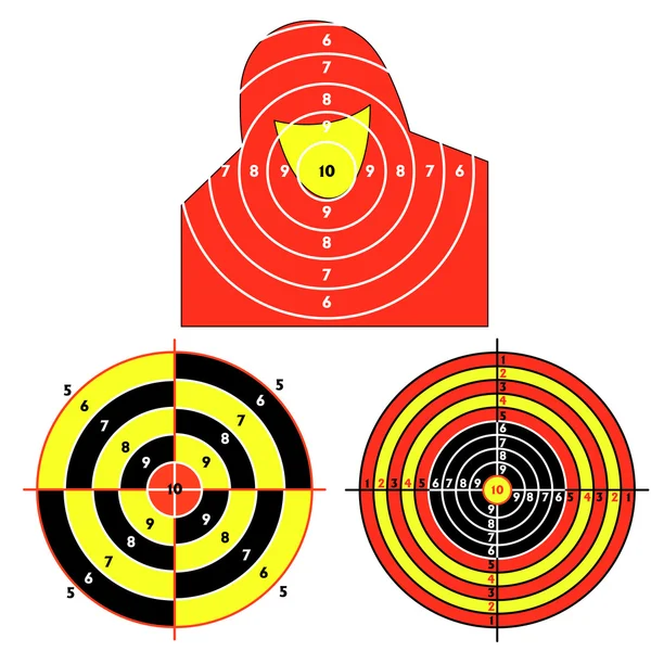 Fissare obiettivi per il tiro con la pistola pratico — Foto Stock