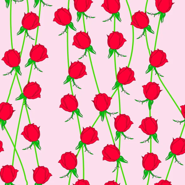 Naadloze achtergrond met bloem rozen. — Stockfoto