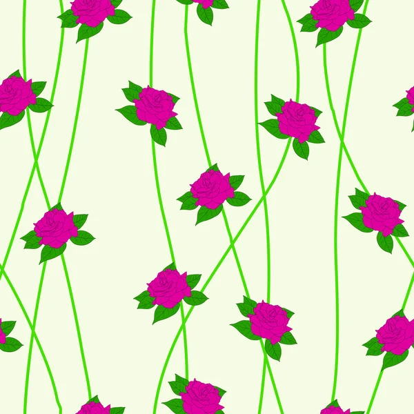 Nahtloser Hintergrund mit Blumenrosen. — Stockfoto