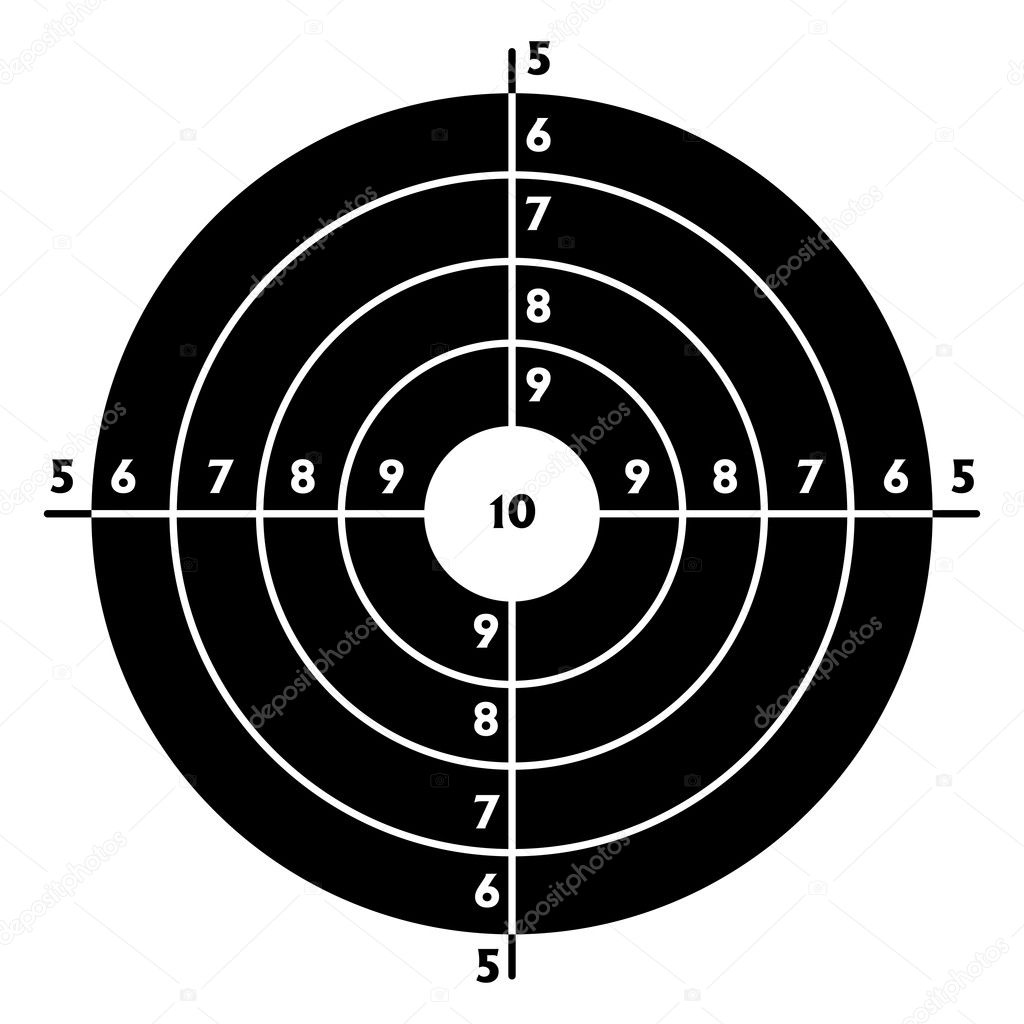 The target for shooting practice