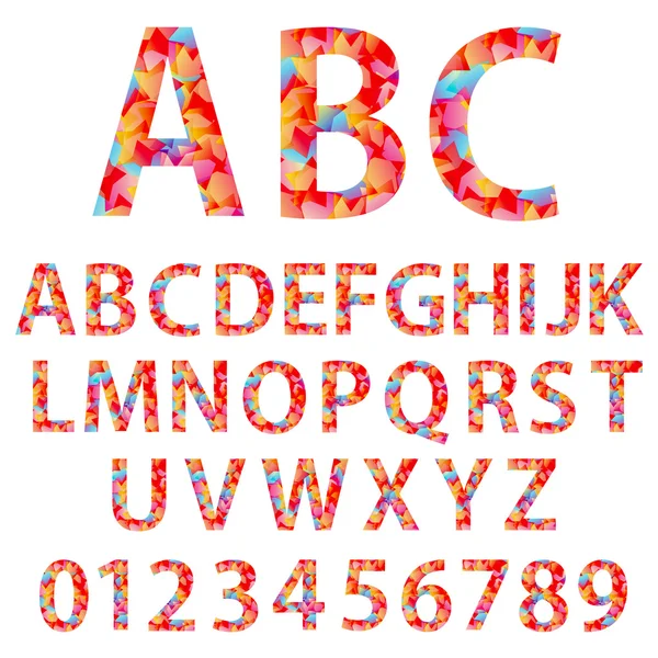 Alphabet-Design in einem farbenfrohen Stil. — Stockfoto