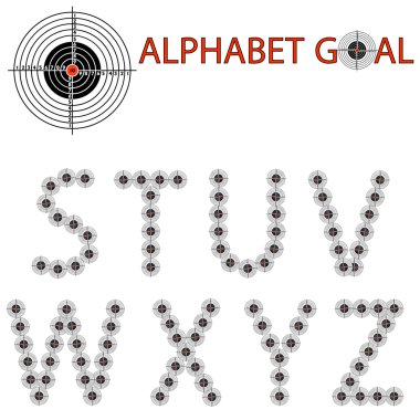  alphabet of the target, hit the target