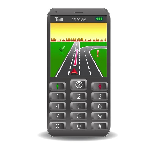 Telefoni cellulari, con mappa stradale Global Positioning System — Foto Stock