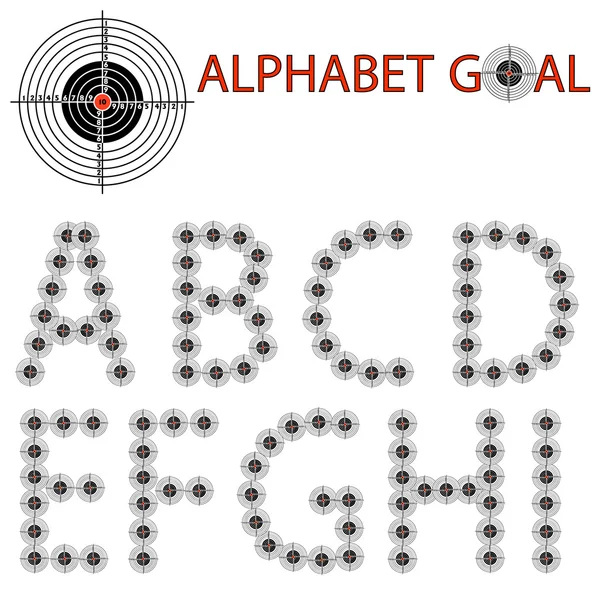 Alphabet of the target, hit the target — Φωτογραφία Αρχείου