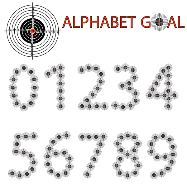 Alphabet of the target, hit the target — Zdjęcie stockowe