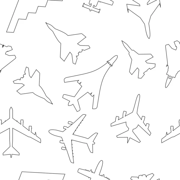 Seamless wallpaper military aircraft illustration — Stock fotografie