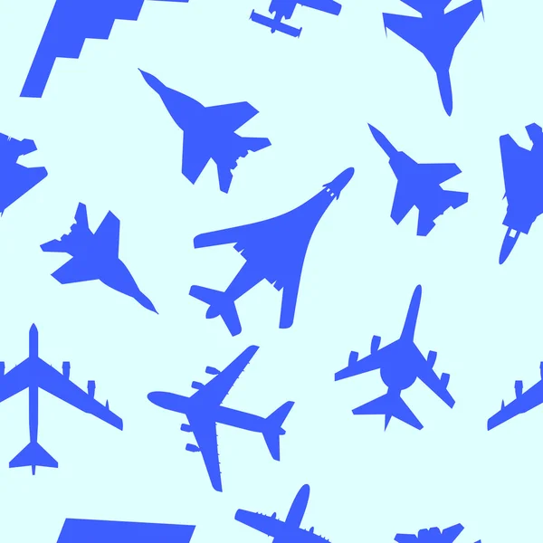 Seamless wallpaper military aircraft illustration — Stockfoto