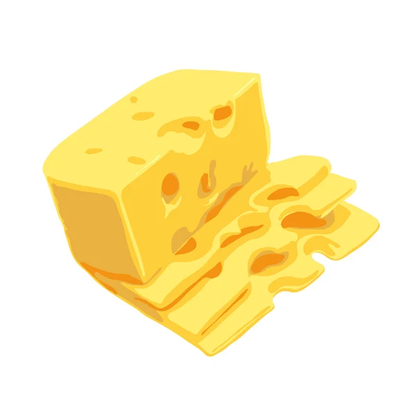 Bit ost isolerad på en vit bakgrund — Stockfoto