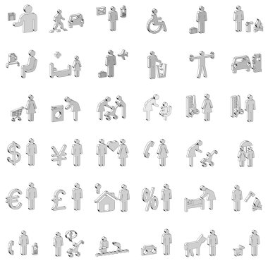 Website and Internet 3D Icons clipart