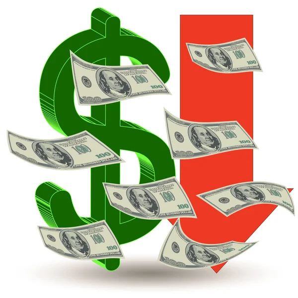 Krisenfinanzierung - das Dollarsymbol — Stockfoto