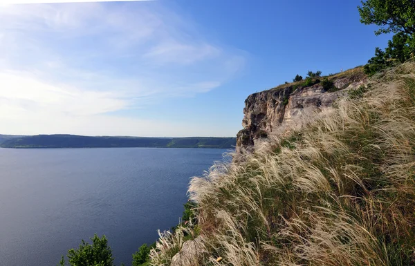 stock image Feather grass Reserve Podolsk Tovtry