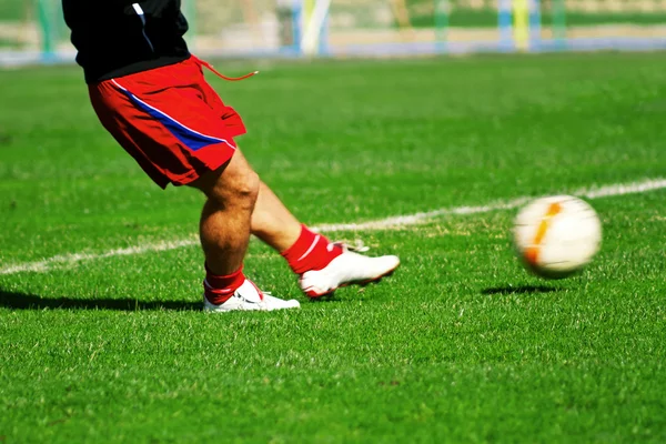 Praktyki w piłce nożnej — Zdjęcie stockowe