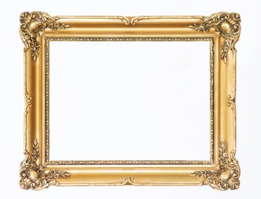 Wooden gold frame clipart
