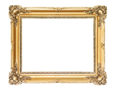 Wooden gold frame clipart