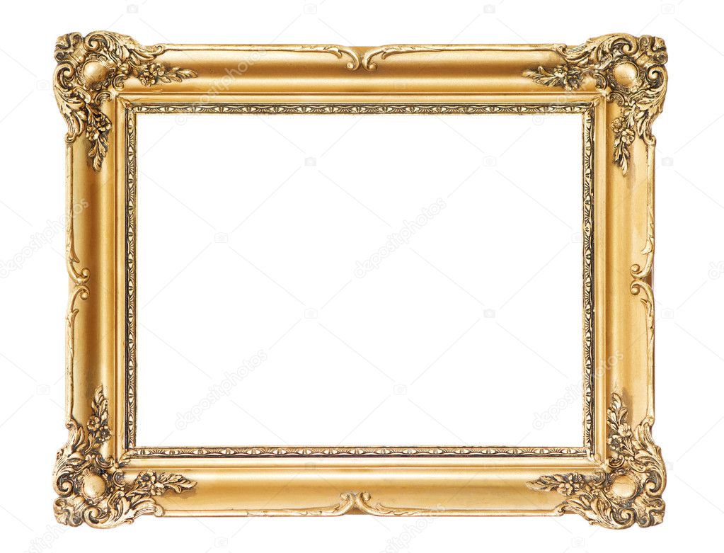 Wooden gold frame