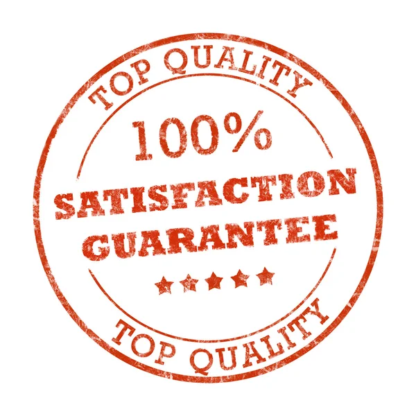 100% satisfaction rubber stamp — Stock Photo, Image