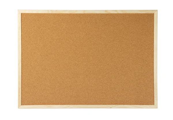 Cork board geïsoleerd op wit met uitknippad — Stockfoto