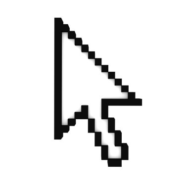 Mouse cursor icon, top view clipart