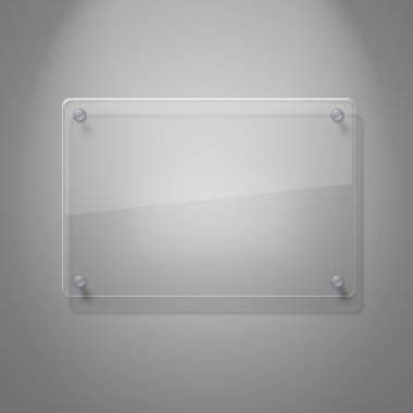 Blank glass plate clipart
