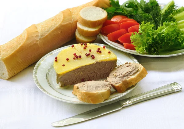 stock image Liver pate on bread