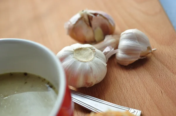 Garlic soup — Stock Photo, Image