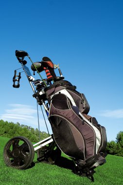 Golf bag , golfing equipment clipart