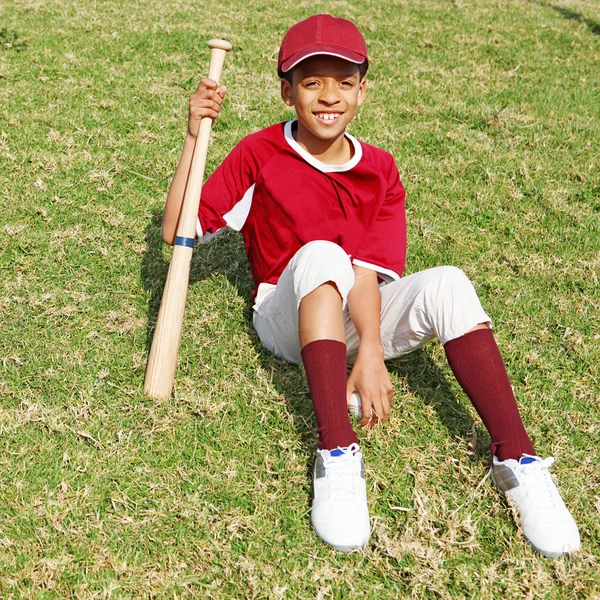 Бейсбол гравець дитини — стокове фото