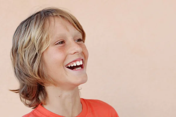 Happy kid or child laughing — Stock Photo, Image