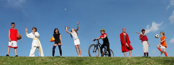 Group of sports kids Stock Image