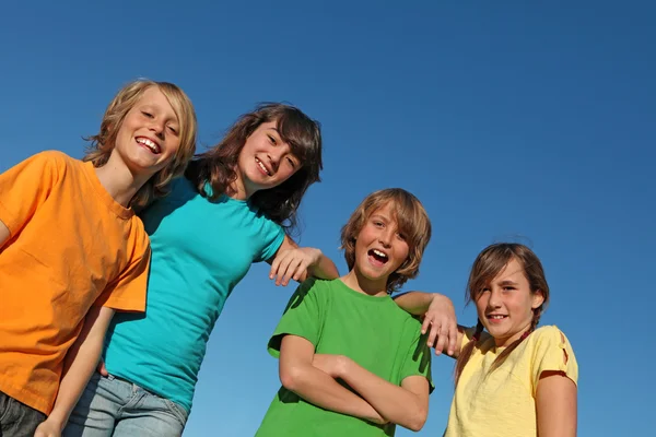 Group of kids at summer school or camp Stock Image