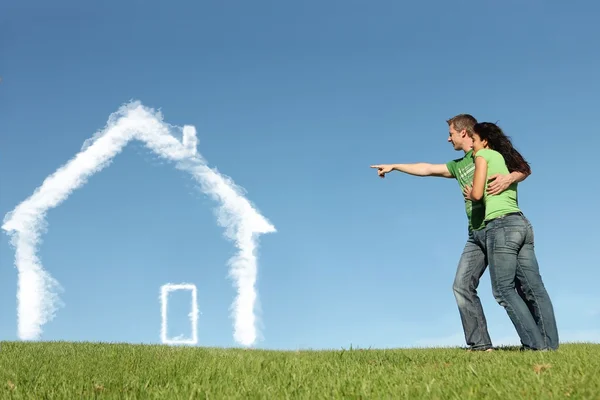 Neues Hauskäufer-Konzept für Hypothek, Eigenheimdarlehen Stockbild