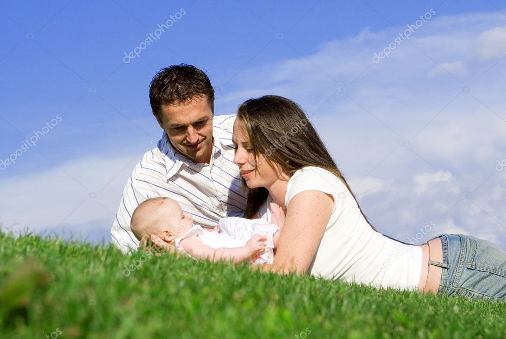 Mother father and baby — Stock Photo © mandygodbehear #6469744