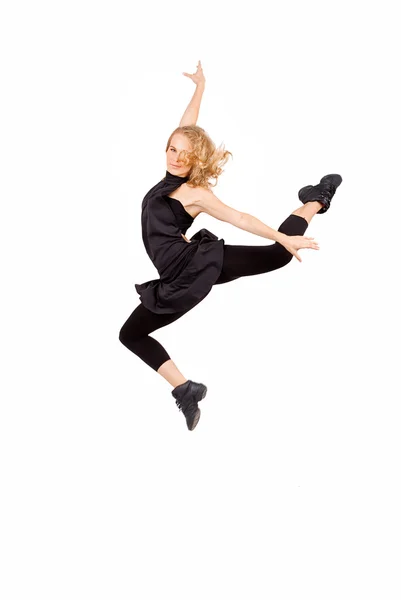 점프, 또는 뛰어 드는 댄서 — 스톡 사진