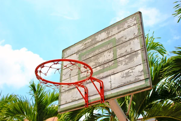 Basket topu çember — Stok fotoğraf