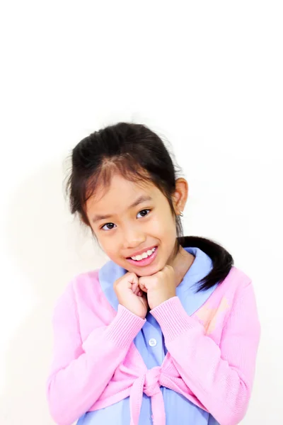 행복 한 귀여운 어린 소녀 — 스톡 사진