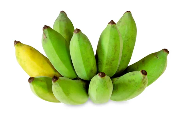 stock image Bananas bunch still green isolated on white background