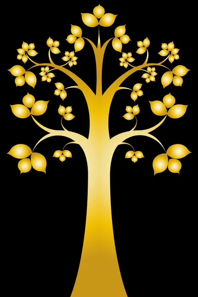 Albero di Sri maha bodhi (motivo dorato  ) — Vettoriale Stock