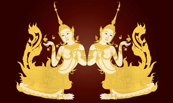 タイ芸術の物理的なパターン — ストックベクタ