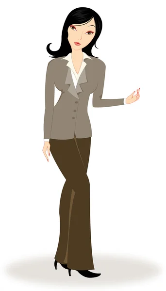 Young woman in business — Stock Vector