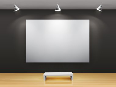 Dark gallery Interior
