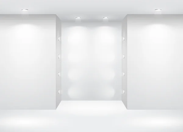 Interiér galerie prázdná — Stockový vektor
