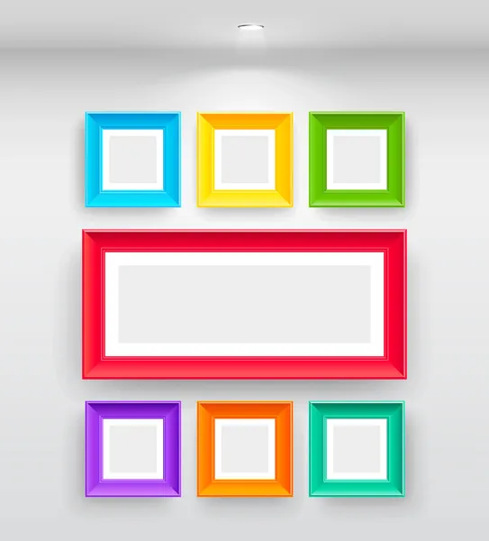 Interiér galerie prázdná barevné — Stockový vektor