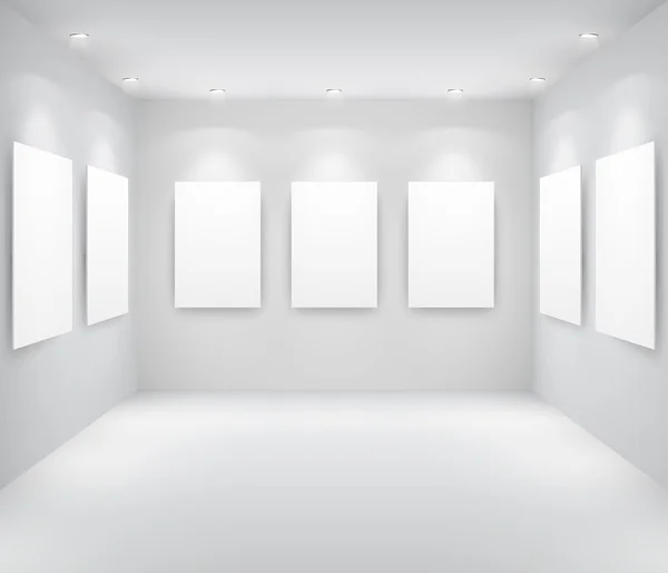 Galerie interio — Stockový vektor