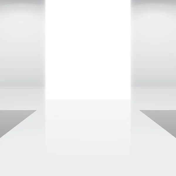 Weißes Interieur Mode Podium — Stockvektor