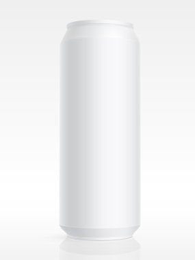 Aluminum can isolated on white clipart